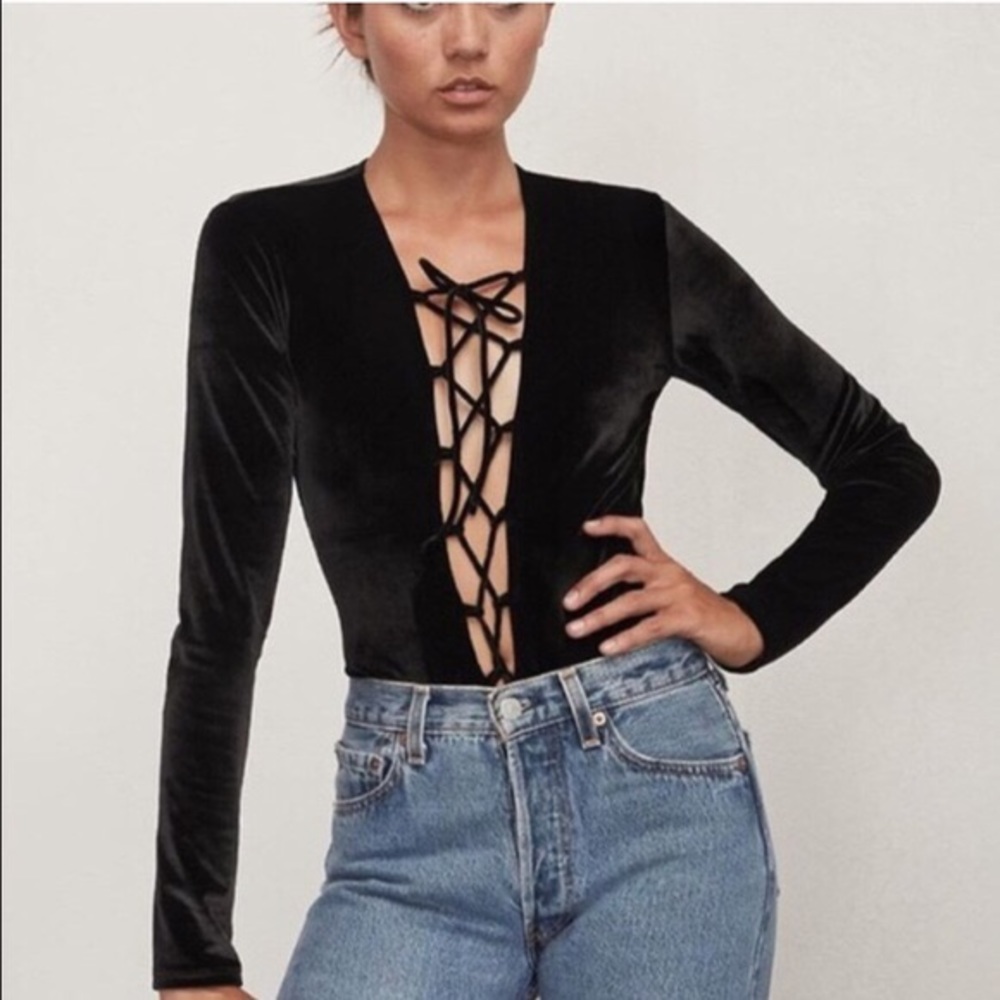 Reformation Velvet Bodysuit
